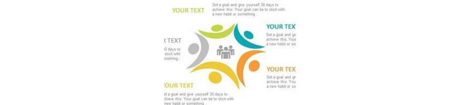 如何用PPT绘制设计月牙形环形图表达？