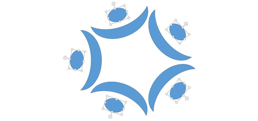 如何用PPT绘制设计月牙形环形图表达？