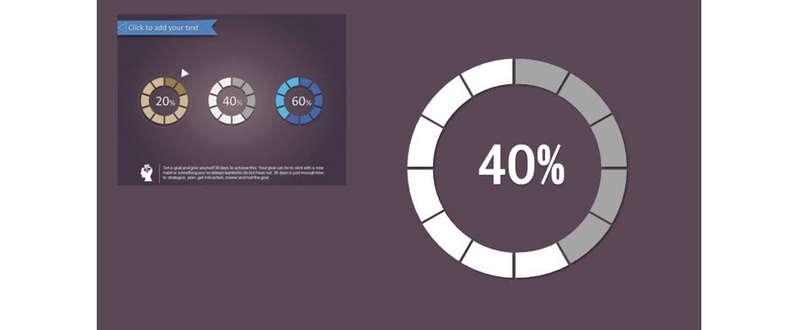 如何用PPT绘制设计一个分割型环形图？
