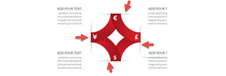 如何用PPT设计制作带弧度的“菱形”？