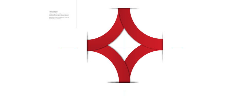 如何用PPT设计制作带弧度的“菱形”？