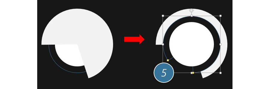 如何在PPT中快速绘制一个局部环形图形表达？