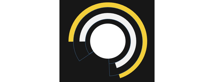 如何在PPT中快速绘制一个局部环形图形表达？