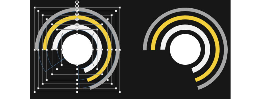 如何在PPT中快速绘制一个局部环形图形表达？