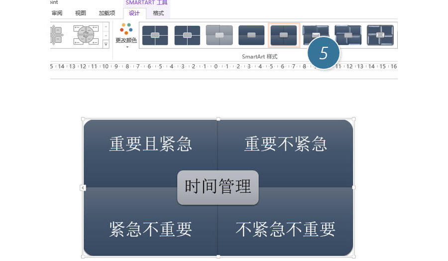 如何利用PPT的SmartArt快速制作一个超酷四象限表达？