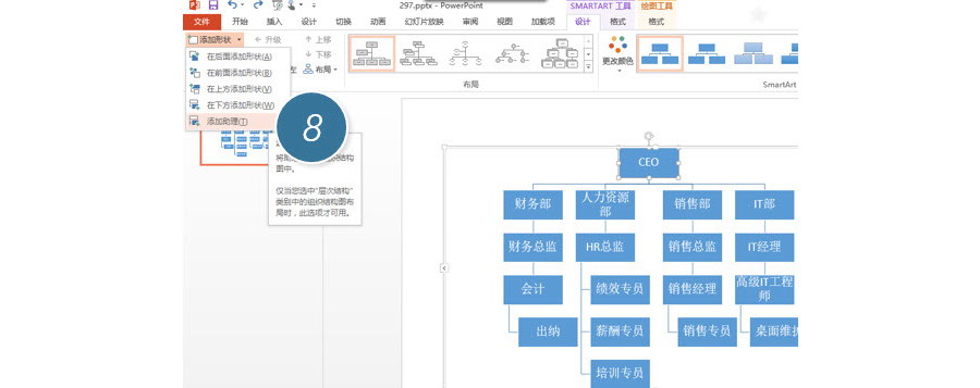 如何快速在PPT中产生一个复杂的组织架构图？