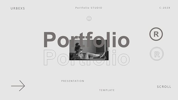 灰色简约欧美风商务汇报PPT模板