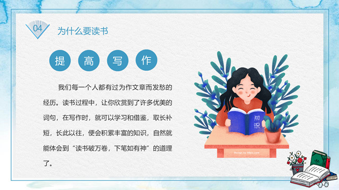 世界读书日主题班会PPT模板