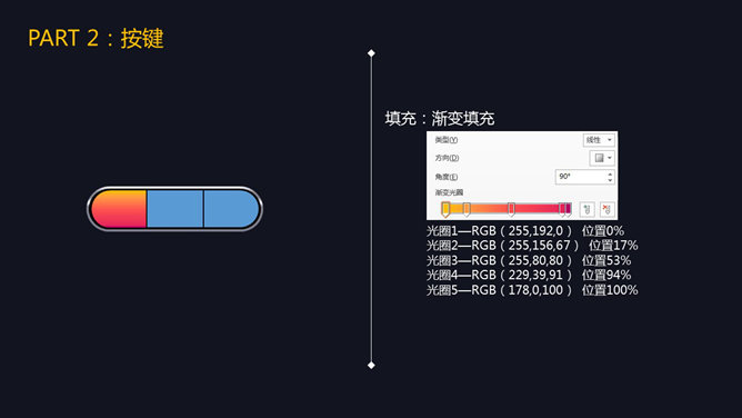 PPT绘制发光效果按钮教程
