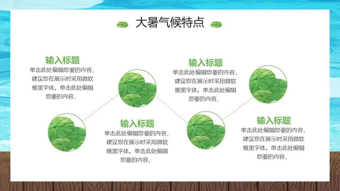 【高清】大暑专题课件PPT模板