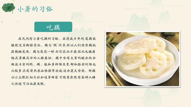 精美款小暑活动PPT模板