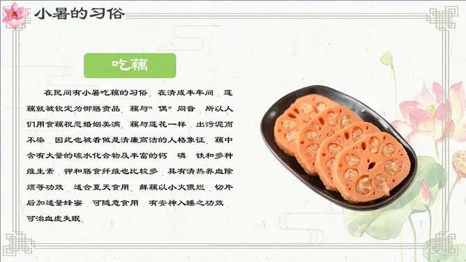 【大气】小暑专题课件PPT模板