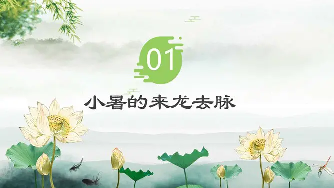 【大气】小暑专题课件PPT模板