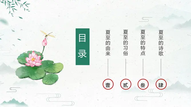简约款夏至活动PPT模板