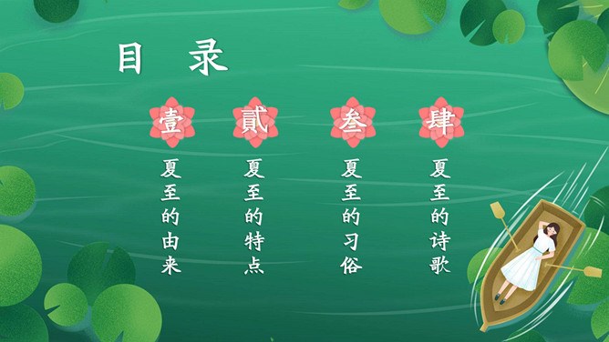 夏至主题PPT模板（国风版）