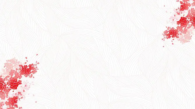 红树叶子纹理PPT背景图片-红叶纹理 秋意浓厚