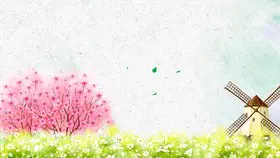 春天柳树燕子PPT背景图片-柳绿燕归 春意盎然