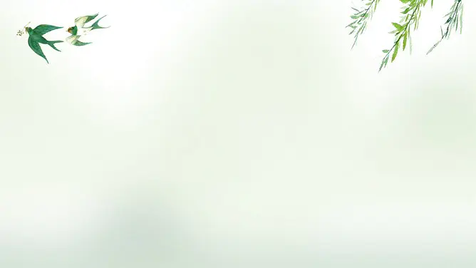 春天柳树燕子PPT背景图片-柳绿燕归 春意盎然
