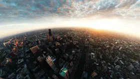 春天柳树燕子PPT背景图片-柳绿燕归 春意盎然