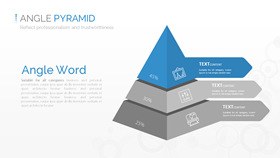高清3D金字塔层次图形PPT模板