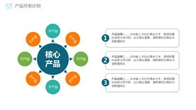 六项并列总分关系素材模板（喜庆风格）