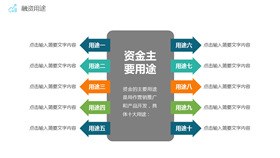 六项并列总分关系素材模板（喜庆风格）