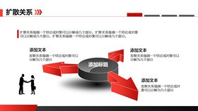 六项扩散并列素材模板（简约风格）
