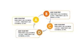 箭头旋转循环图形素材知识介绍PPT模板(高清)