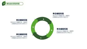 箭头旋转循环图形素材知识介绍PPT模板(高清)