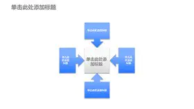 聚合五项箭头图形知识介绍PPT模板(古典)