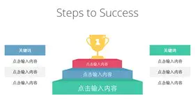 五层立体方块图形知识介绍PPT模板(喜庆)