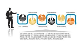 方块步骤流程图素材主题PPT模板（精美版）