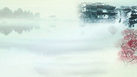 水墨山水中国风PPT背景图片-水墨山水 东方意境