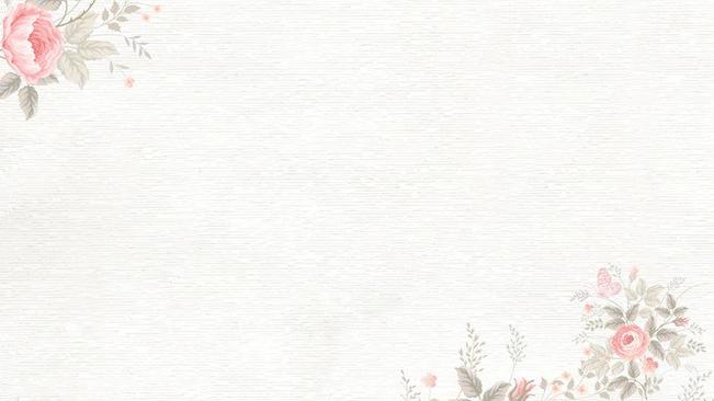 粉色水彩花朵PPT背景图片-粉色水彩花 温柔入画