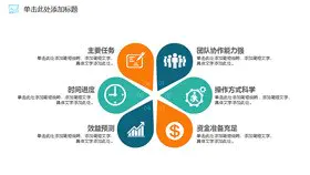 气泡框四项并列素材课件PPT模板