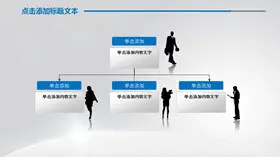 组织结构架构图图形主题PPT模板(简约版)