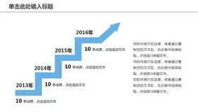 圆形四项递进素材课件PPT模板