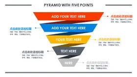 三层金字塔百分比素材主题PPT模板(精美版)