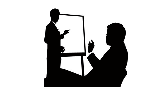 会议研讨培训剪影素材知识介绍PPT模板(古典)