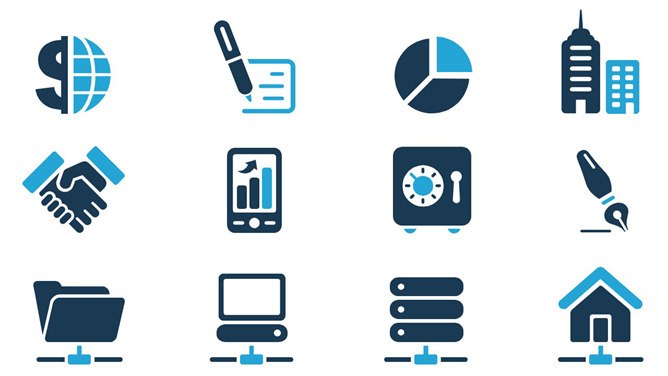 80个扁平化可编辑小图标模板（大气风格）