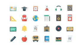 时尚高逼格图标云素材知识介绍PPT模板(大气)
