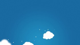 高清清新艺术云朵背景PPT模板