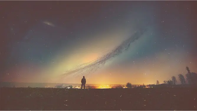 满天繁星夜空星空背景图片课件PPT模板