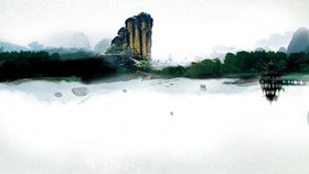 草纸中国风背景图片知识介绍PPT模板(高清)