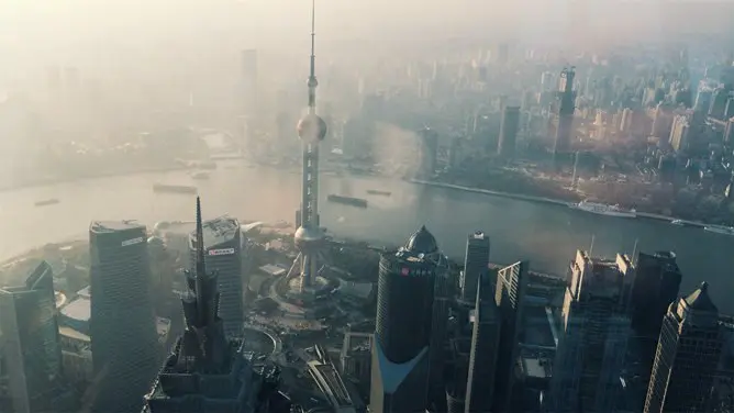 城市天际线背景图片课件PPT模板