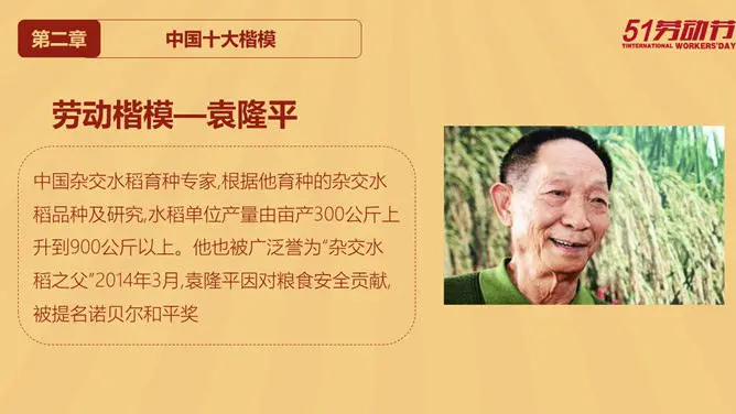 怀旧风庆祝五一劳动节PPT模板-致敬最美劳动者