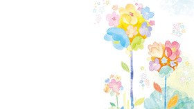 淡雅清新水彩花朵背景图片模板（大气风格）