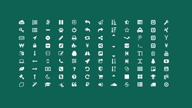 手绘粉笔字效果小图标课件PPT模板