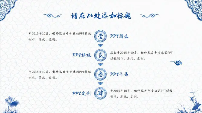 青花瓷知识介绍PPT模板(精美)