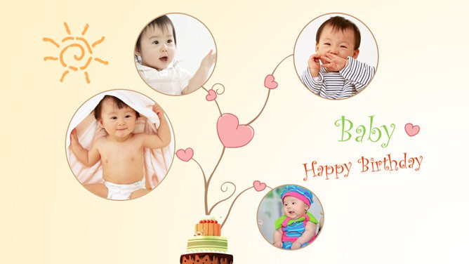 生日主题班会PPT课件模板